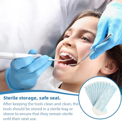 400 Stück Sterilisationsbeutel, 90mm*260mm + 90mm*165mm + 70mm*260mm + 57mm*130mm Selbstklebender Sterilisationsbeutel, Einweg Sterilisatorbeutel für Reinigungswerkzeuge, Selbststerilisationsbeutel