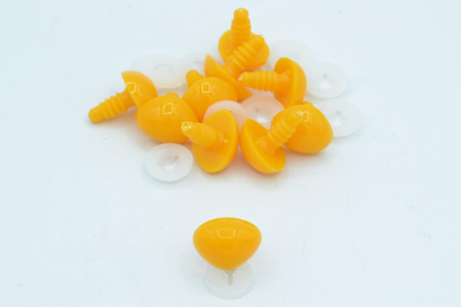 celloexpress 12mm x 9mm Yellow Triangle Noses with Plastic Backs - Safety Noses for Soft Toy Teddy Bear Animal Making (Pack of 10) — image 1