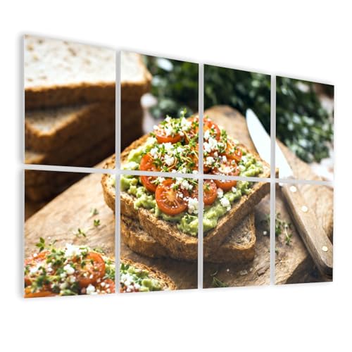 8 Pack Art Acoustic Panels Self Adhesive Healhy Breakfast Toast