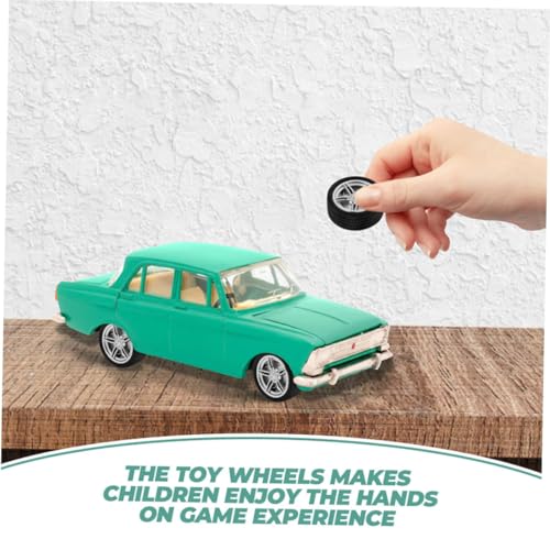 Toyvian GummiräDer 38 Mm Durchmesser Kinderautoräder 3 Mm Nabe Gummispielzeugräder Modellautoräder Automontageräder Kinderspielzeug FüR DIY Modellfahrzeuge Und Kinder Spielzeugautos