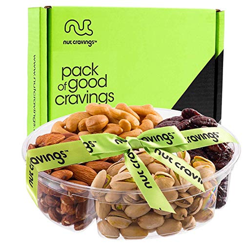 Fathers Day Gift Basket, Fresh Nut Tray (4 Variety) - Food Arrangement Platter