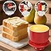 ISTOOLL Butter Crock with Improved Lid Porcelain French Butter Dish Keeper, Butter Dish Keeper for Spreadable Butter, Red