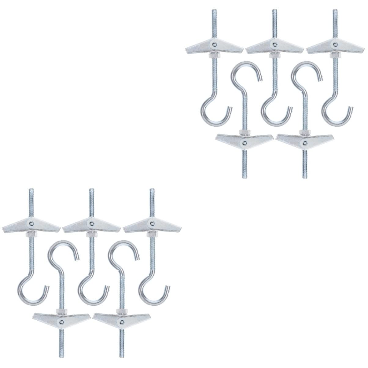 Juegos de tuercas de mariposa, 10 Juegos De Pernos Palanca Tuerca Mariposa for Tuercas Paneles Yeso Para(Silverx2pcs,11X3X0.5CMx2pcs)