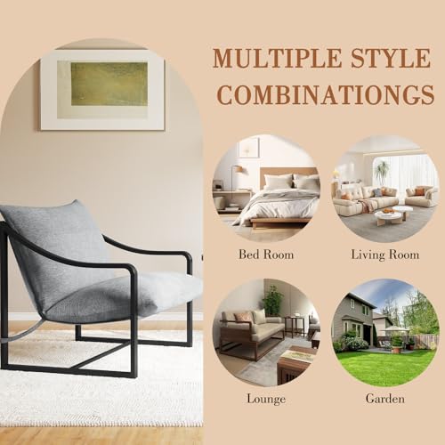 Sillón Plegable Tela Gris miniatura 7