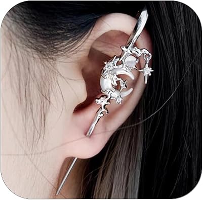 Star Moon Ear Hook Earrings for Women Myth Of The Ear Hook Needle Piercing Earring Jewelry