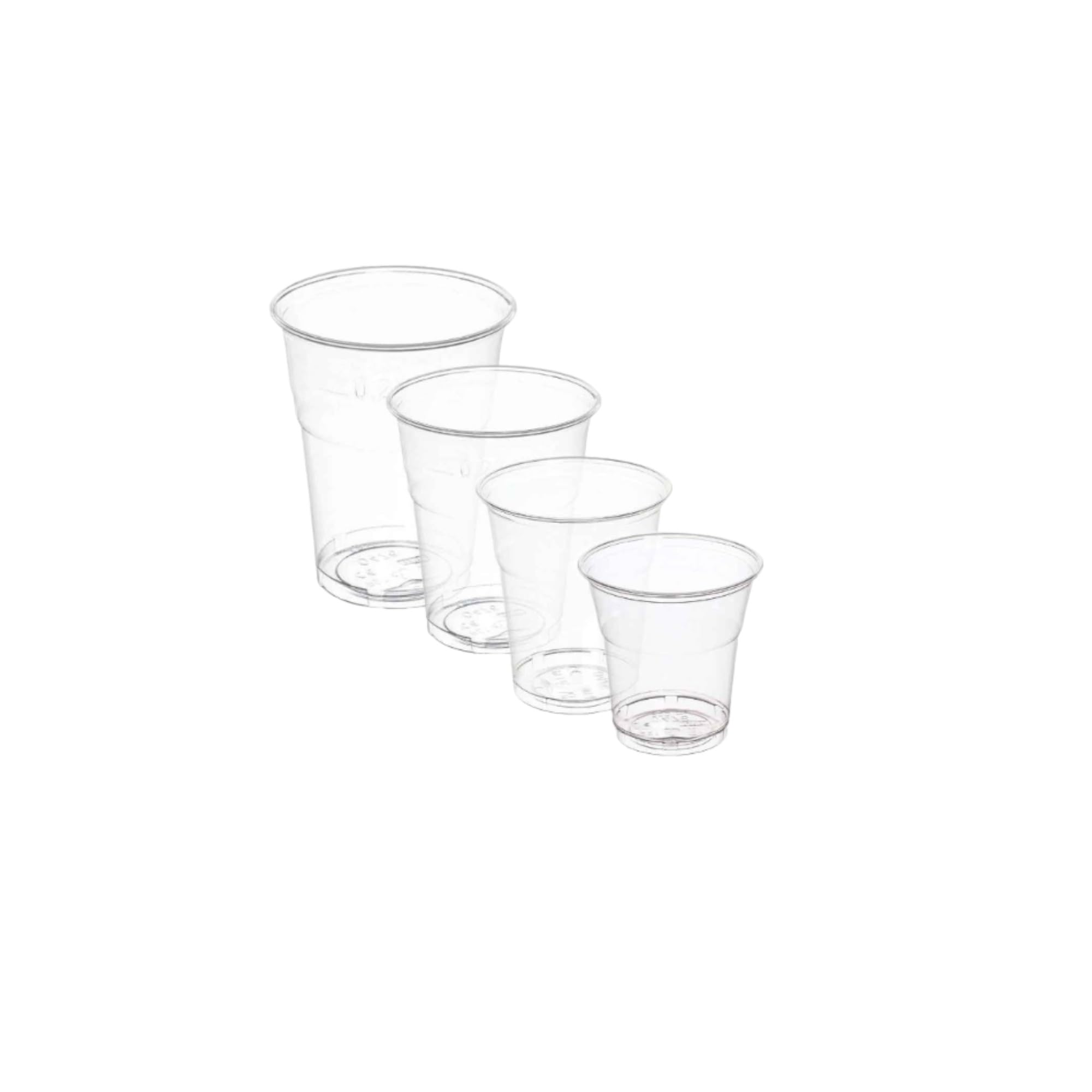 Vasos desechables para cócteles y bebidas en R-Pet transparente - 1000 unidades (300 ml)