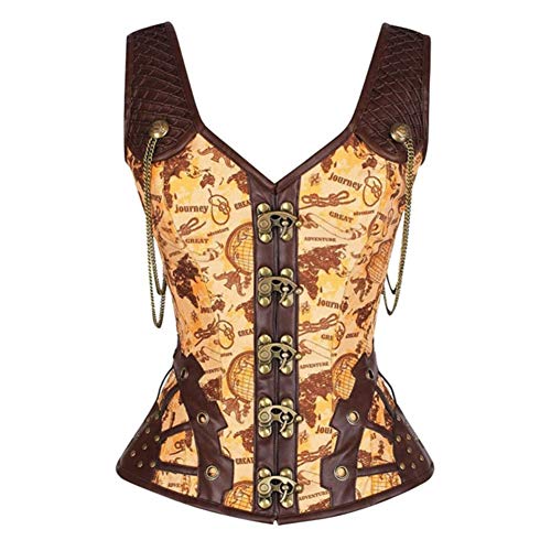 Corset gothique DISSA en acier désossé pour corriger la posture et affiner la taille