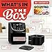 Gourmia Air Fryer Oven Digital Display 7 Quart Large AirFryer Cooker 12 Touch Cooking Presets, XL Air Fryer Basket 1700w Power Multifunction GAF716 Black and Stainless Steel Accents FRY FORCE 360°