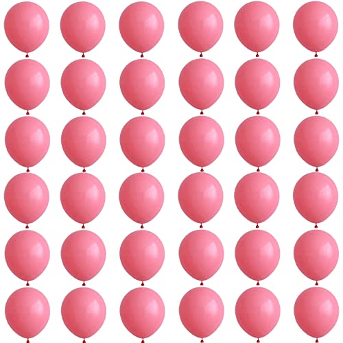 Macaron Red Balloons 12 inch,36P Pastel Light Red Balloon Thick Natural Latex Balloons Birthday Party Balloon Tiny Helium Balloons Decorations for Baby Shower Wedding Festival Kids Party Decors