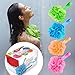 Bath Loofah Sponge - 4 Pack Muti Color Shower Mesh Ball - Exfoliating Body Scrubber for Men & Women - Durable Shower Puff Bath Loofa for Soothe Skin Accessories - Soft Pouf Body Scrub Lufas for Women