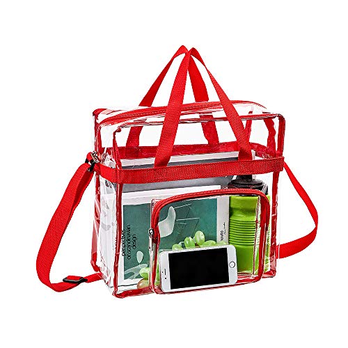 Clear Bag Stadium Approved,Stadium Security Travel & Gym Clear Tote Bags,12"x 6"x12"2