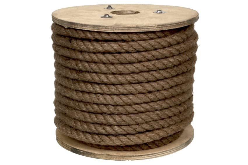 Najder - Juteseil - Naturfasern - gedreht Tauwerk - Hanf Jute Tau Seil - Seil für Barrieren und Geländer - Durchmesser 25 mm, 1 Meter