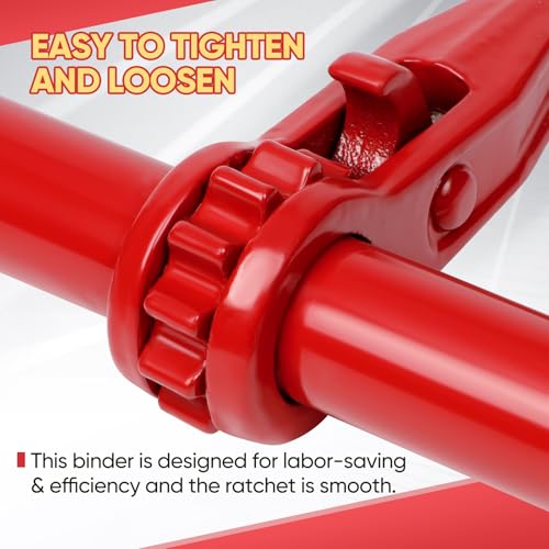 Image of Dollate 2 Pack 3 /8 inch to 1 /2 inch Ratchet Chain Binders with 9200 Lbs WLL, Breaking Strength up to 33000 Lbs, Ratchet Chain Binders for Heavy Duty, Secure for Hauling and Towing