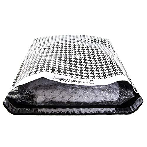 Image of Inspired Mailers - Poly Mailers 14.5x19-50 Pack - Houndstooth - Poly Mailer Packaging Bags for Shipping - Printed Poly Mailers - Mailing Envelopes - Shipping Mailers