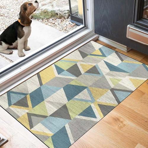 Alfombra de Pasillo Moderno Pasaje Runner Lavable Suave de 95x110 3