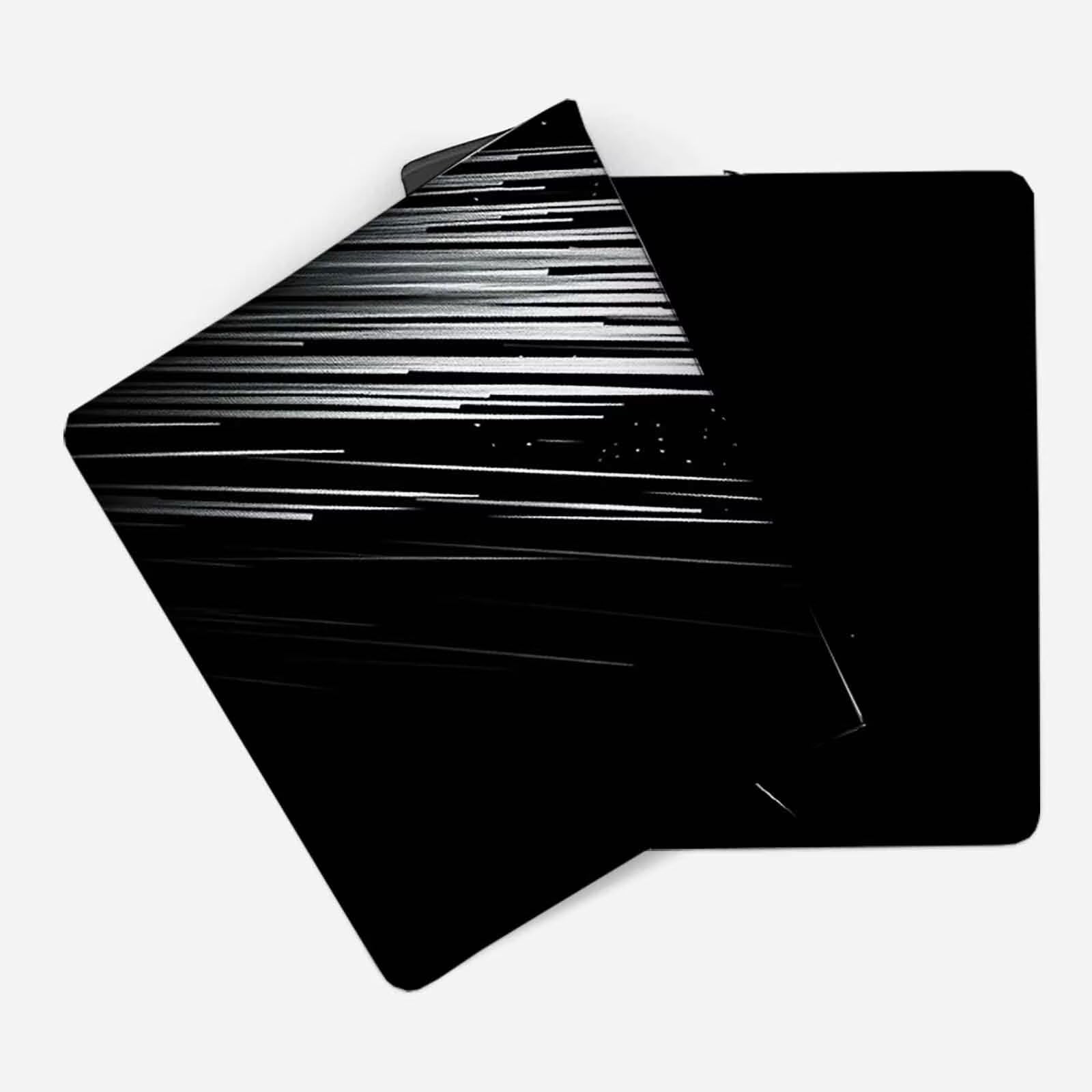Czarna abstrakcyjna podkładka pod mysz XXL podkładka pod mysz 1000 x 500 mm podkładka pod mysz z przeszytymi krawędziami i antypoślizgową gumową podstawą podkładka pod mysz XXL do komputera, laptopa