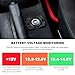 Rdxcv 2 PCS 24V DC LED Digital Voltmeter, Waterproof Round Panel Vehicle Battery Voltage Tester with Terminals, Universal Digital Display Voltage Gauge for Car Motorcycle Boat