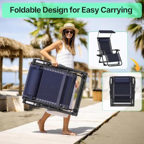 Suteck Zero Gravity Chair with Canopy, Reclining Camping Lounge Chairs by Suteck - Used condition - Image 6