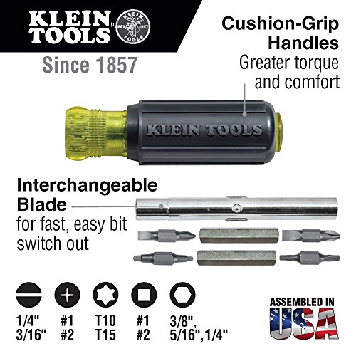 Klein Tools 80019 Tool Set, Multi-Bit Screwdriver and Nut Driver Tool Kit, 30 Different Industrial Strength Bits and Sizes, 4-Piece by KLEIN TOOLS - Image 2