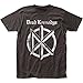 Dead Kennedys Distressed Old English Logo Print Men's Cotton Shirt X-Large Coal