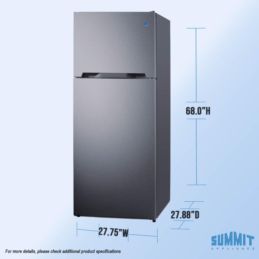 Summit 28" Refrigerator, Top Mount Freezer, Full Size, Energy Star Certified, White- CTR15SS (Stainless Steel, Right Hand Door) on Fridge.com