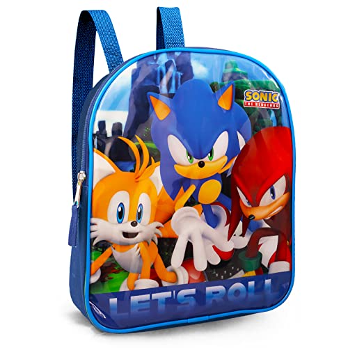 Sonic The Hedgehog Mini Backpack - 11" Sonic Backpack Bundle With Mario Stickers, And More (Sonic Backpack For Kids And Toddlers) #TOP1