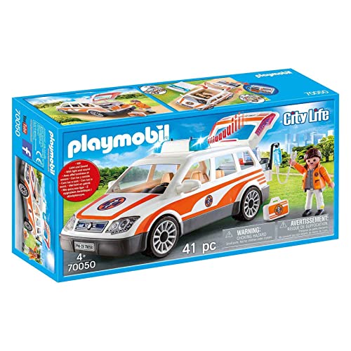 PLAYMOBIL City Life 70050 Notarzt-PKW mit Licht und Sound, Ab 4 Jahren
