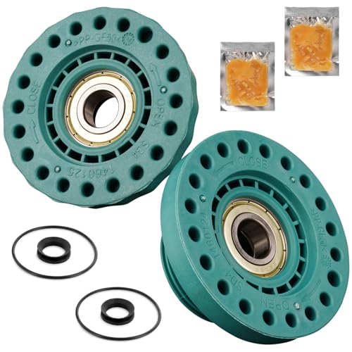Lagerung Set Links + Rechts für Waschmaschine Electrolux für AEG für Zanker für Zanussi 4055070744 4071430963, Trommellager Rollenlager Lagernabe inkl. Kugellager, Dichtungen, O-Ring, Fett