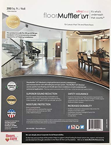 Floormuffler Lvt/Lvp Ultra Seal Underlayment 200 Sf #TOP2