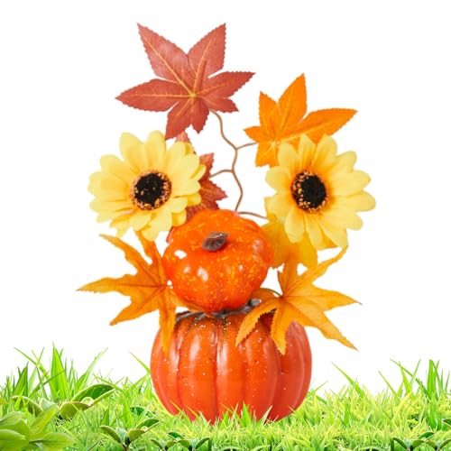 Decoración de calabaza otoñal, exhibición de con adorno de , maceta pequeña para bonsái para Halloween, chimenea de otoño, mesa de Acción de Gracias, estante de dormitorio, escritorio