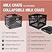 CleverMade Collapsible Milk Crate, Neptune Blue, 3PK - 25L (6 Gal) Stackable Storage Bins, Holds 50lbs Per Bin - Clevercrates are Heavy Duty, Plastic Collapsible Storage Crate for Multi Purposes