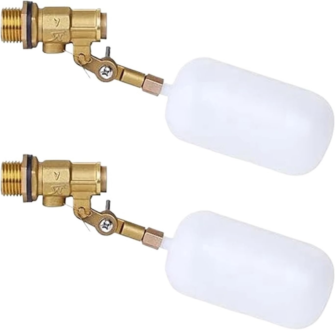 2PCS 1/2 Inch Float Valve, For Pond Float Valve Shutoff Auto Fill For Livestock Tanks, Aquariums Water Float Valve
