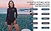 MWTA Womens Shorty Wetsuit, 2mm Neoprene Long Sleeve Swimsuit with Back Zip, Offers UV Protection, Wetsuit for Diving Snorkeling Swimming Surfing, Size 6