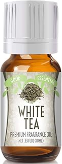 Good Essential Professional White Tea Fragrance Oil 10ml for Diffuser, Candles, Soaps, Lotions, Perfume (0.33 fl oz) - White Tea Scented Oil - Home Aromatherapy