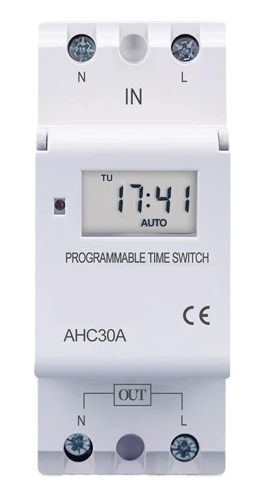 Relais de minuterie numérique programmable hebdomadaire sur rail DIN AC 220V 16A