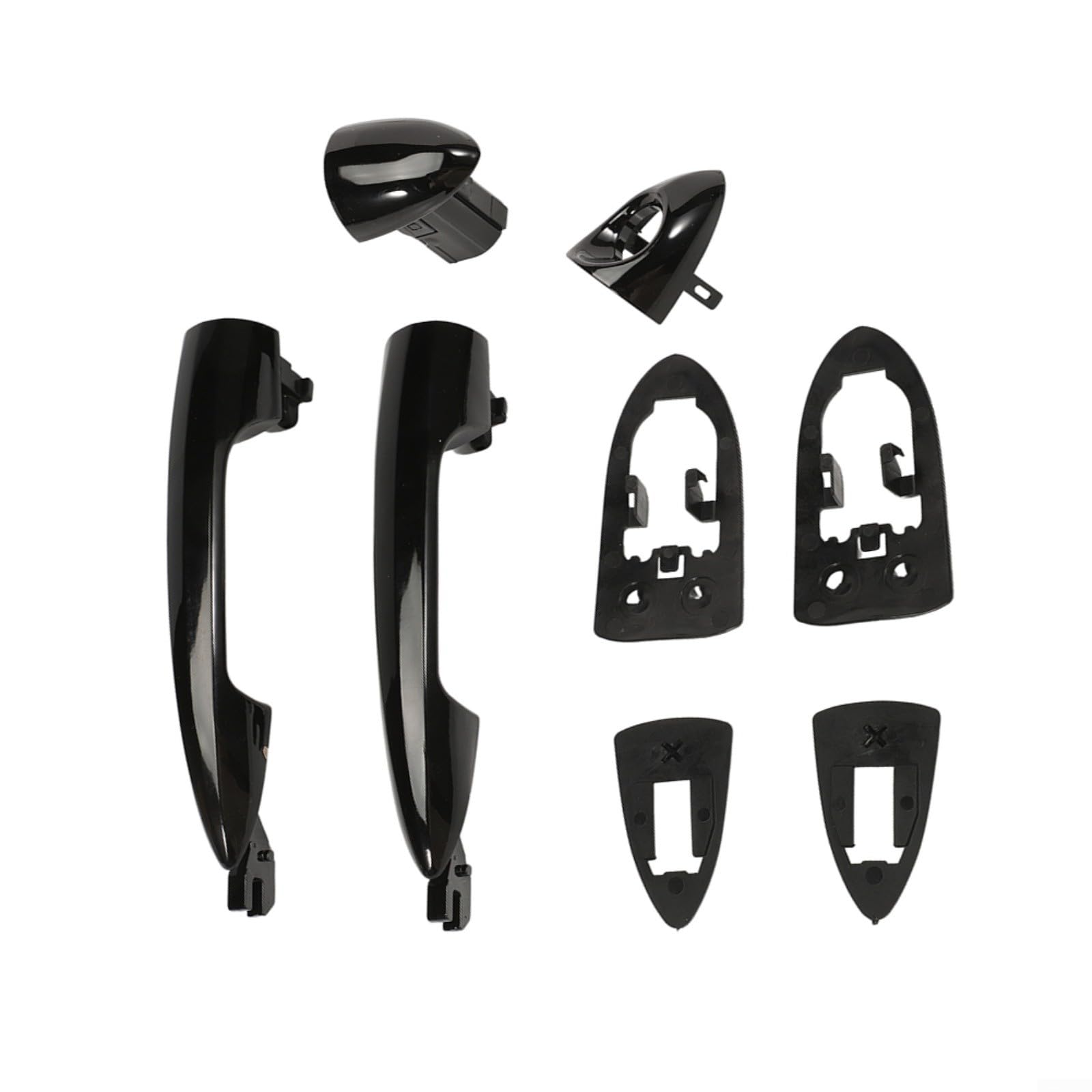1 paio di maniglie per porta anteriori nere compatibili con Alfa per Romeo, Giulietta, Mito, Lancia Y, OEM 2156145296 156145295