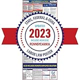 Pennsylvania 2023 Labor Law Poster – All in One State and Federal Laminated 21” x 50” Poster – Updat