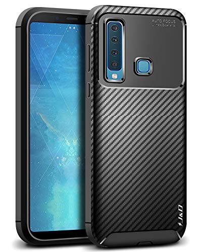 J&D Case Compatible for Galaxy A9 2018 Case, Carbon Fiber Pattern Drop Protection Shock Resistant Protective TPU Slim and Anti-Scratch Case for Samsung Galaxy A9 (Release in 2018) Bumper Case
