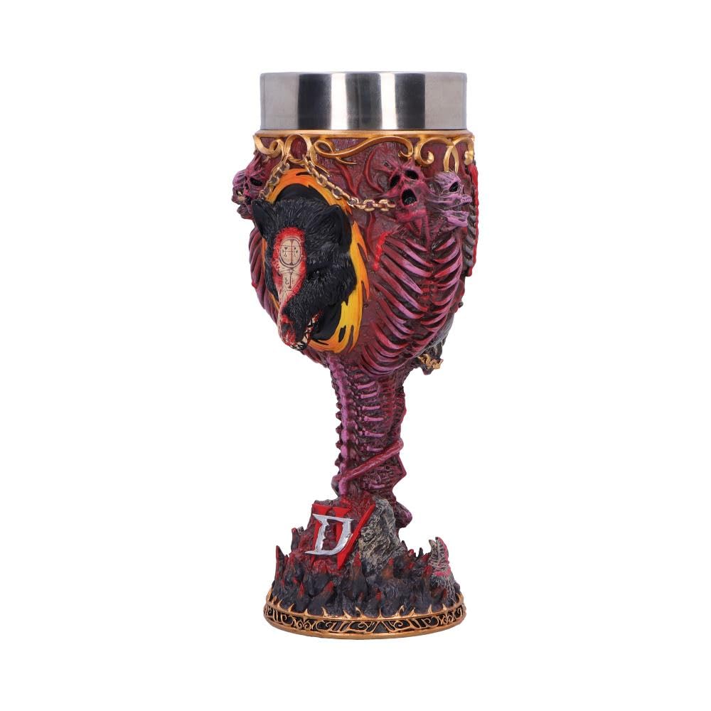 Nemesis Now Diablo IV Mephisto Goblet, Dark Fantasy Drinkware, Collectible Diablo IV Merchandise and Gifts