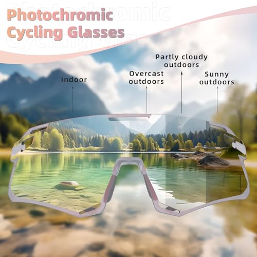 Image of ROCKBROS Cycling Glasses Sports Sunglasses with Anti Blue Lenses Men Cycling Glasses MTB Biking Sunglasses, Medium