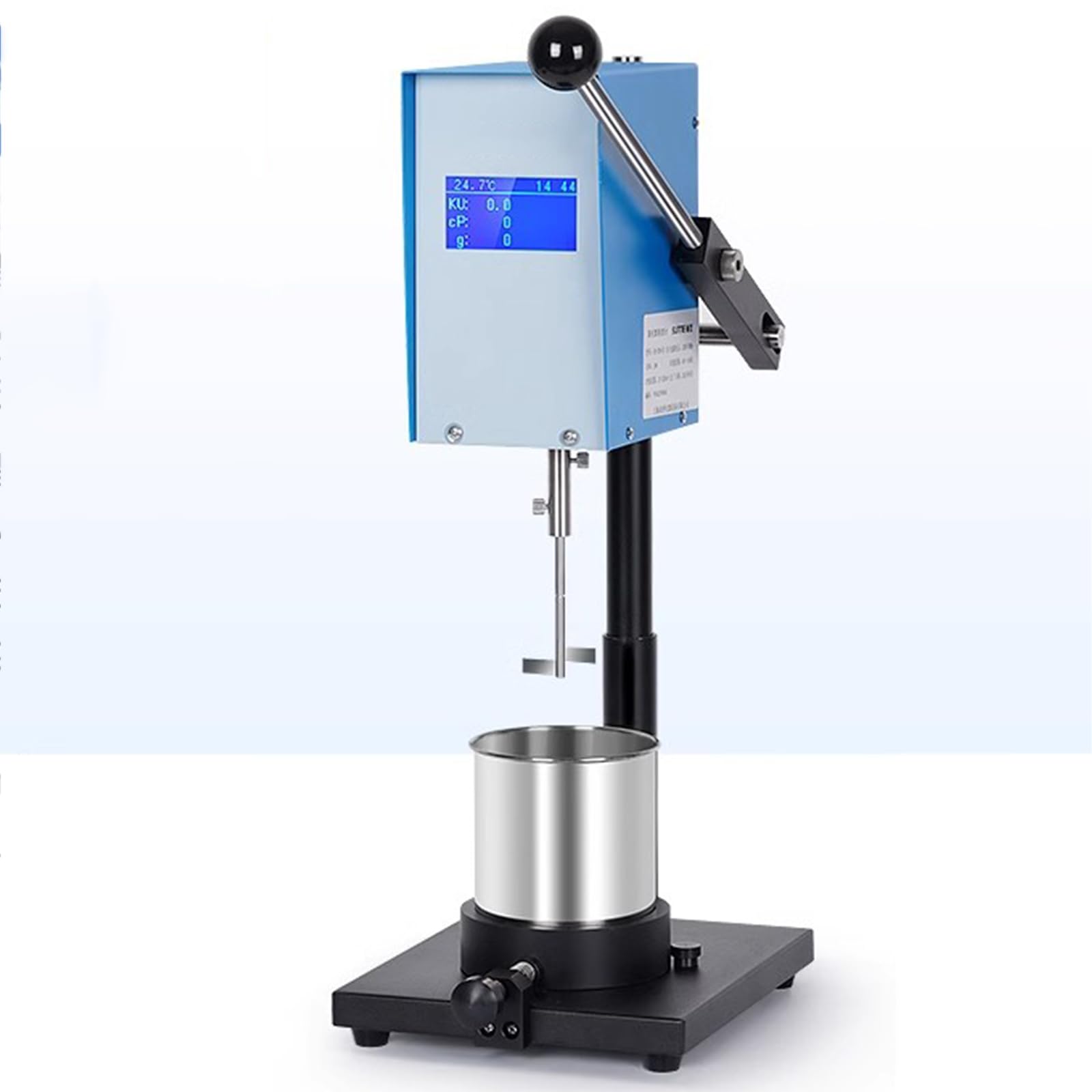 Misuratore di viscosità digitale per vernice, tester rotativo con display LCD, uscita dati, misura valore KU/cP/g per rivestimenti e fluidi, ideale per laboratori e uso industriale
