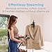 Pure Enrichment PureSteam XL Standing Fabric Steamer - Professional Wrinkle Remover Heats in 45 Seconds; 1/2-Gallon Tank for 1 Hour of Steaming; Easy-Roll Wheels, Garment Hanger, & Fabric Brush