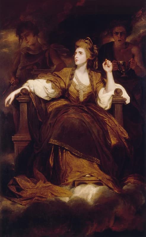 Decoración pared de Joshua Reynolds Mrs. Siddons para arreglar salas vacías sin alma