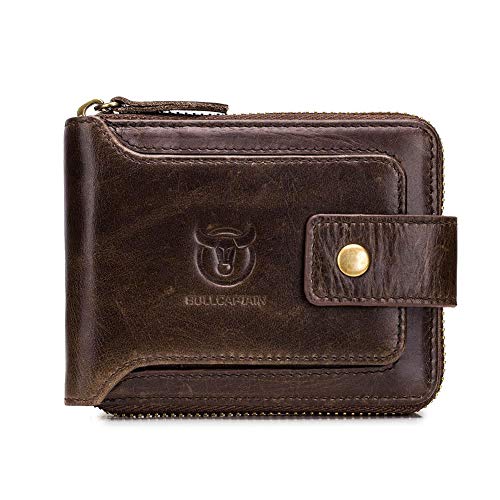 Preisvergleich Produktbild Geldbörse Herren Echtleder - Schutz Geldbeutel Herrengeldbeutel Querformat Herrenbörse Geschenk Wallet, 3 Farben