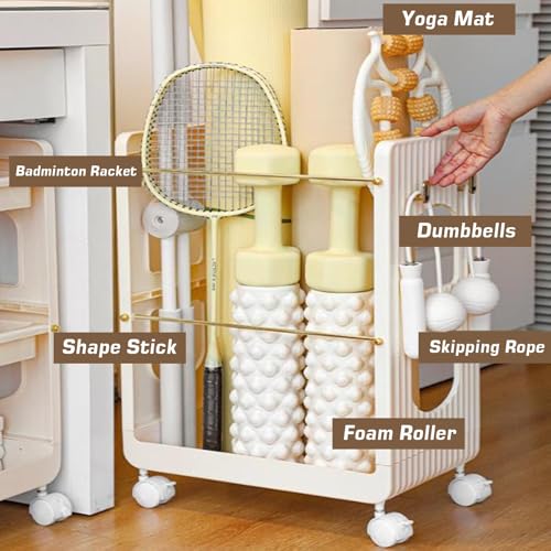 Support de rangement pour raquettes de tennis à roulettes - 4