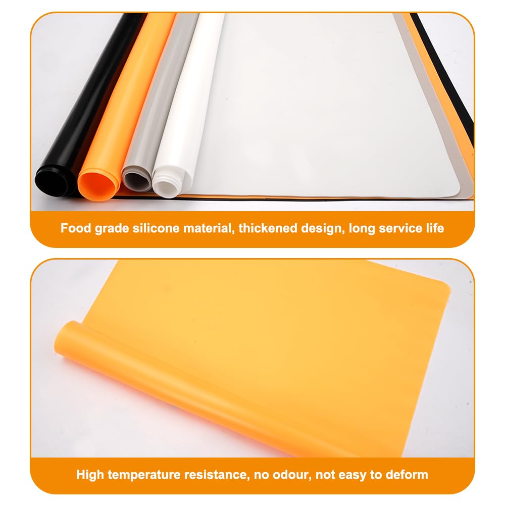 4 Tappetini Scrivania In Silicone Extra Large A3 40x30 Cm - Antiscivolo E Lavabili