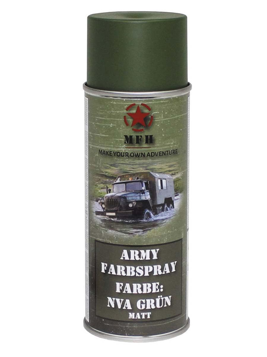 MFH 40343 Farbspray NVA GRÜN matt RAL 6003 400ml NVA-Olivgrün (seidenmatt) 1 St. (B x H) 6.5cm x 2