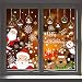 Voqeen Natale Adesivi Finestra Sticker Addobbi Adesivi Decorazione Natale Vetrofanie Decorativi Vetrina Wallpaper Fiocco di Neve Natale Babbo Natale Alce Natale Statico Adesivi