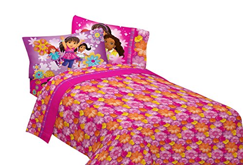 Nick Jr Dora and Friends Hola Amigas 60-Percent Cotton/40-Percent Polyester Sheet Set, Twin