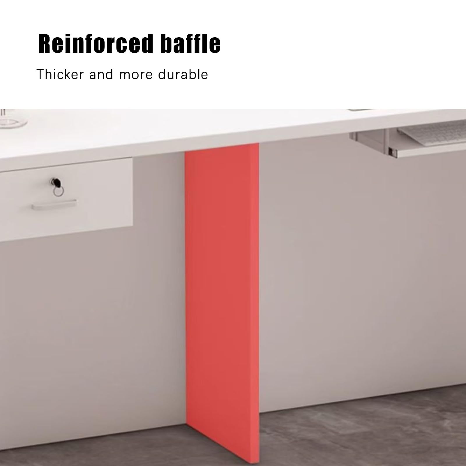 Rezeptionstheke mit abschließbaren Schubladen & LED-Beleuchtung für Hotel, Büro, Einzelhandel(Beige-Right,160cm)